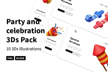 Fête et célébration Pack 3D Icon
