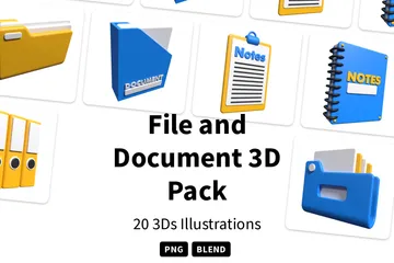 Fichier et document 3D Icon Pack