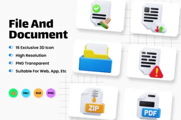 Fichier et document Pack 3D Icon