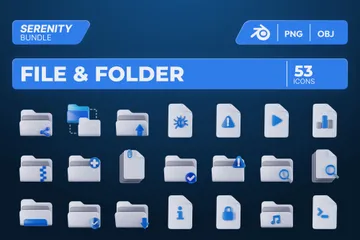 Fichier et dossier Pack 3D Icon