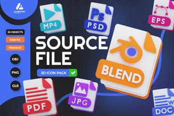 Fichier source Pack 3D Icon