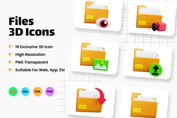 Des dossiers Pack 3D Icon