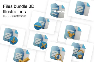 Des dossiers Pack 3D Illustration