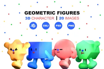 Figures géométriques Pack 3D Illustration