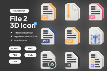 File 2 3D Icon Pack