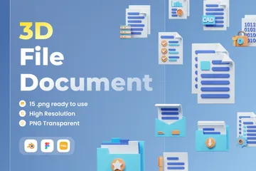 File And Document 3D Icon Pack