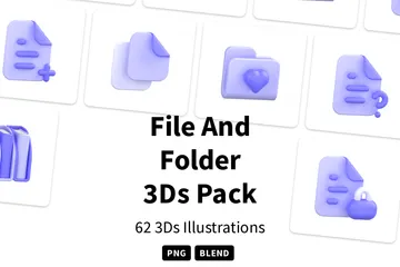 File And Folder 3D Icon Pack