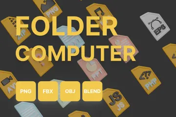 File Computer 3D Icon Pack