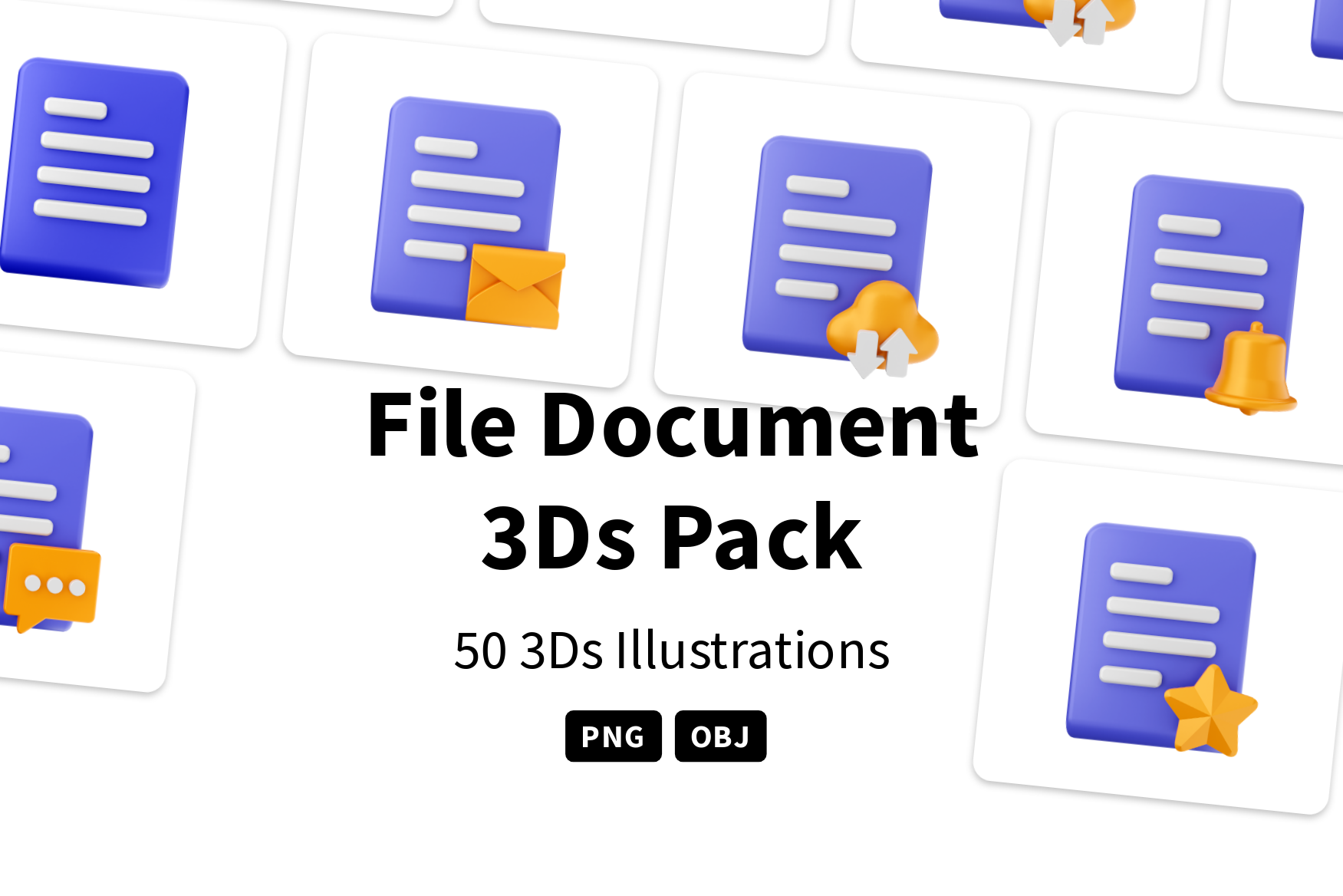 Premium File Document 3D Illustration pack from Files & Folders 3D ...