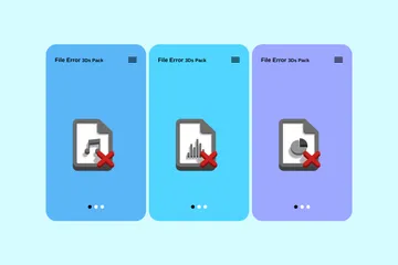File Error 3D Icon Pack