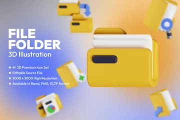 File Folder 3D Icon Pack