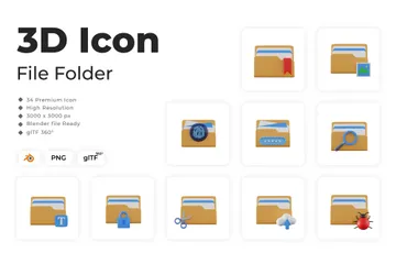 ファイルフォルダー 3D Iconパック