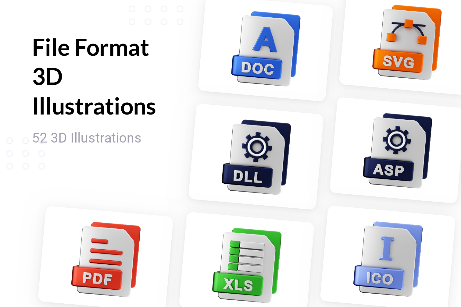 Premium File Format 3D Illustration pack from Files & Folders 3D ...