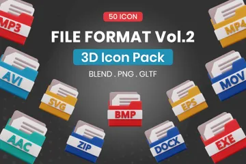 파일 형식 3D Icon 팩