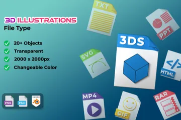 File Format Extensions 3D Icon Pack