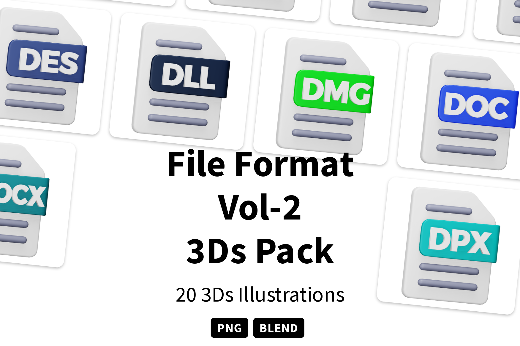 Premium File Format Vol-2 3D Illustration Pack From Files.