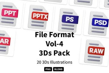 File Format Vol-4 3D Icon Pack