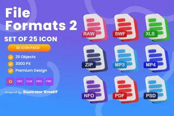 File Formats 3D Icon Pack