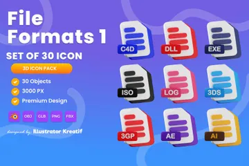 FIle Formats 3D Icon Pack