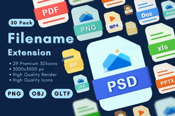 Filename Extension 3D Icon Pack