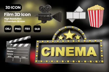 Film Pack 3D Icon