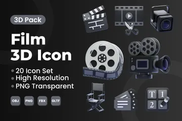Film 3D Icon Pack