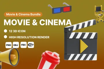 Film et cinéma Pack 3D Icon