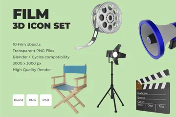 Film Directing 3D Icon Pack