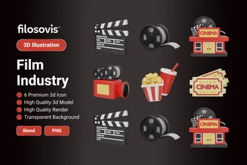 Film Industry 3D Icon Pack