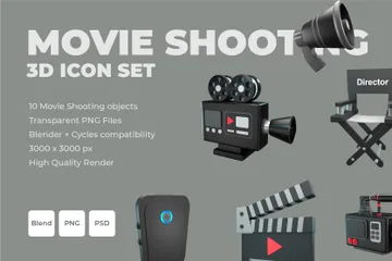 Film Shooting 3D Icon Pack