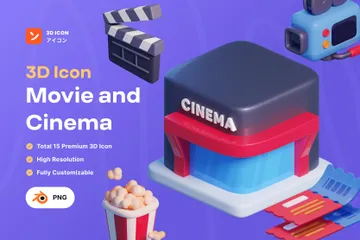 Film und Kino 3D Icon Pack