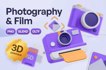 Fotografia e Cinema Pacote de Icon 3D