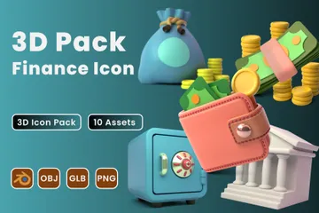 Finança Pacote de Icon 3D