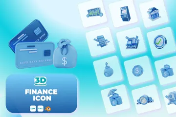 Finança Pacote de Icon 3D