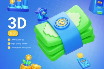 Finança Pacote de Icon 3D