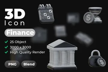 Finança Pacote de Icon 3D