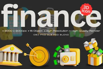 Finança Pacote de Icon 3D