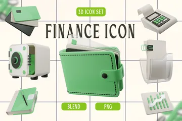 Finança Pacote de Icon 3D