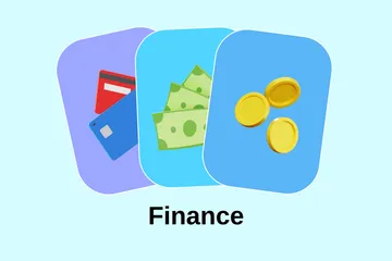 Finança Pacote de Icon 3D