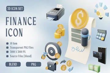 Finança 3D Icon Pack