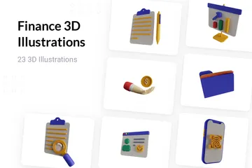 Finança Pacote de Illustration 3D