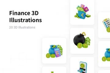 Finança Pacote de Illustration 3D