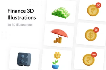 Finança Pacote de Illustration 3D