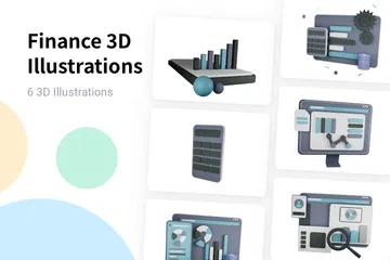 Finança Pacote de Illustration 3D