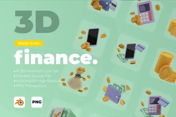 Finança Pacote de Illustration 3D