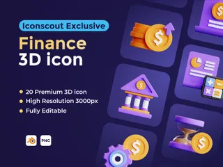 Finança Pacote de Illustration 3D