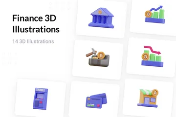 Finança Pacote de Illustration 3D