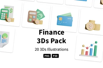 Finança Pacote de Icon 3D