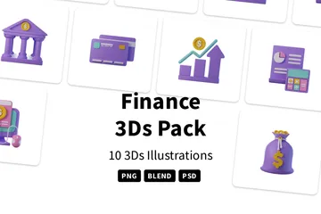 Finança Pacote de Icon 3D