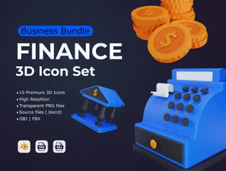 Finança Pacote de Icon 3D